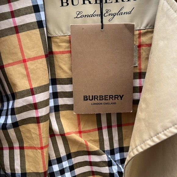 Burberry Short-length Kensington Heritage Trench Coat Men's size 44 in Honey NWT - Picture 7 of 16